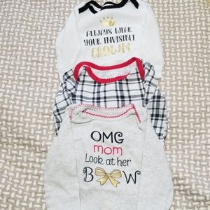 3 piece long sleeve onesie